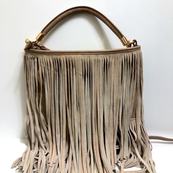 Leather Fringe Shoulder or Crossbody Bag - Picture 3 of 16